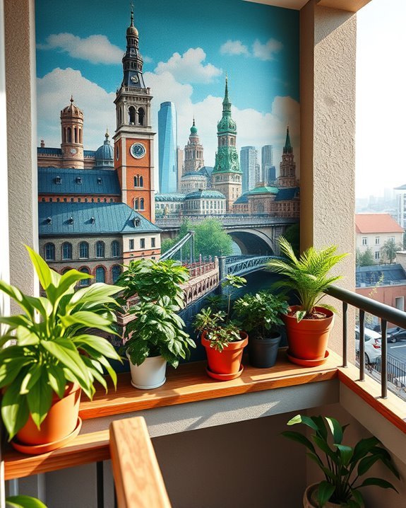local landmark balcony murals