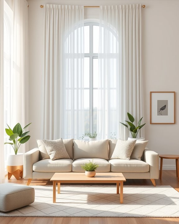 long curtains create height
