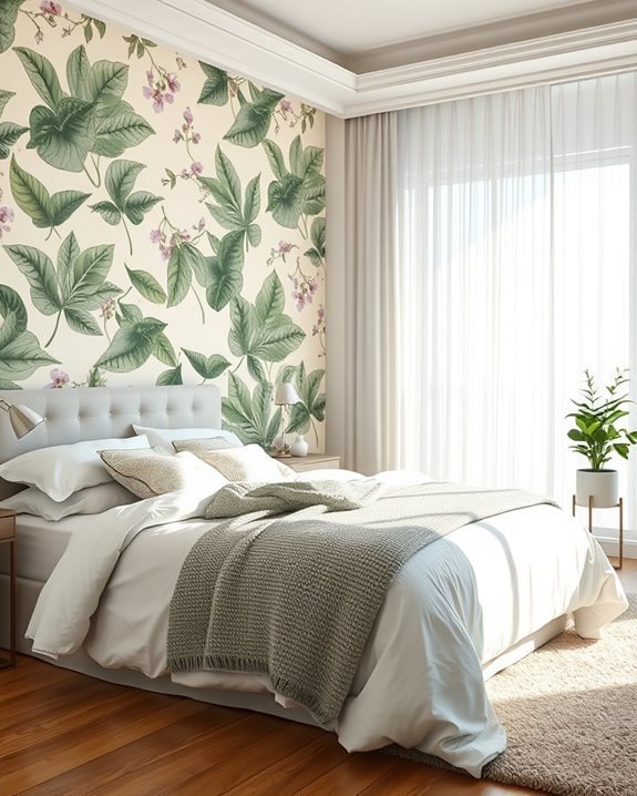 lush botanical bedroom decor