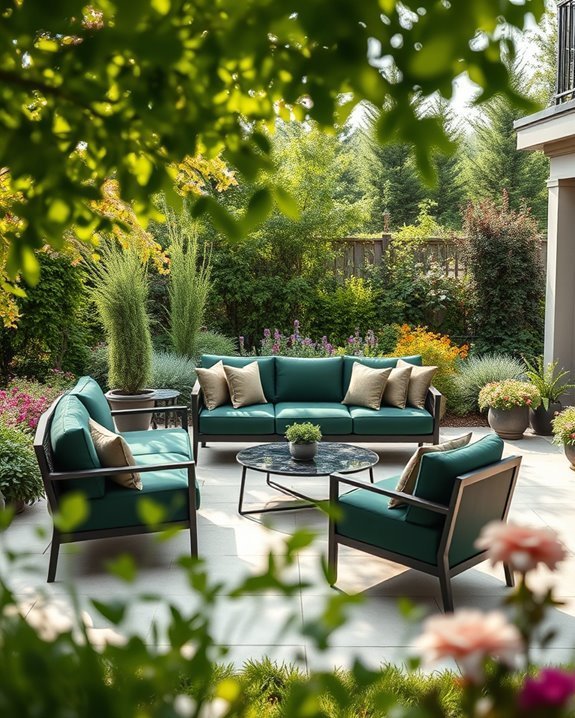 lush dark green furniture