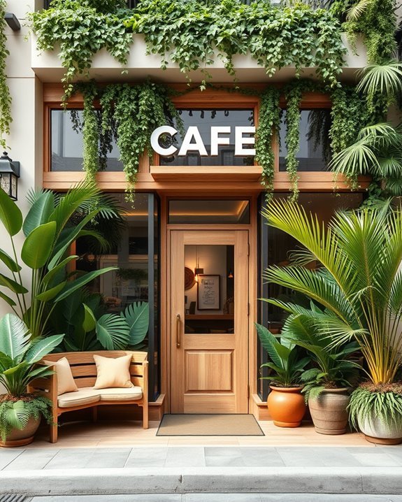 lush greenery cozy atmosphere