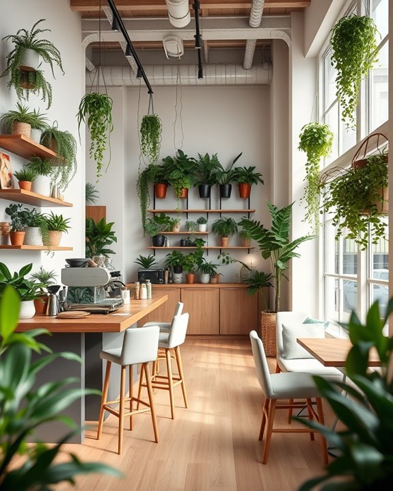 lush greenery enhances ambiance
