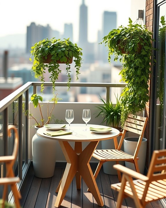 lush vertical garden accents