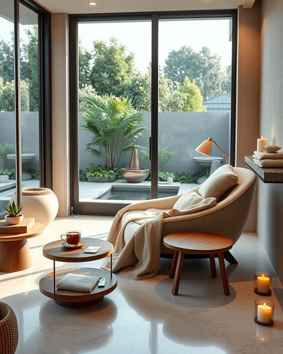 luxurious balcony spa retreat