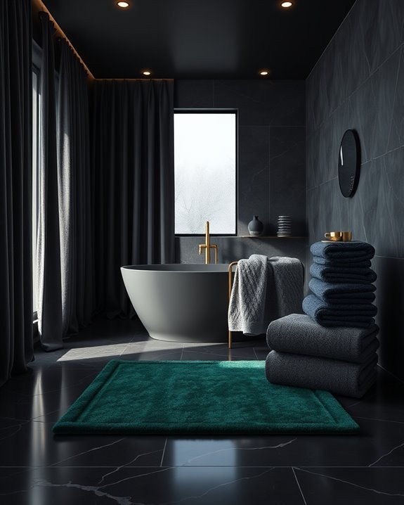 luxurious bathroom fabric choices