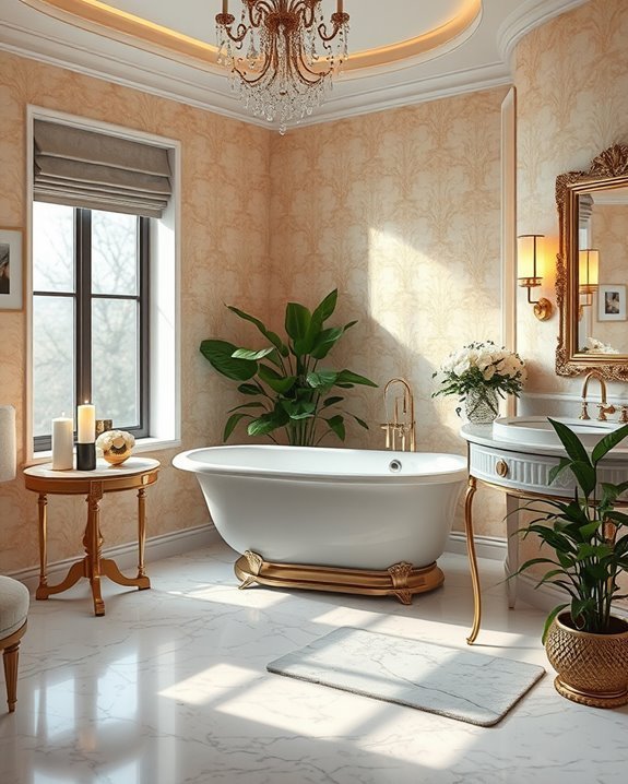 luxurious bathroom wallpaper designs