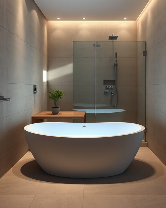 luxurious bathtub lighting experience