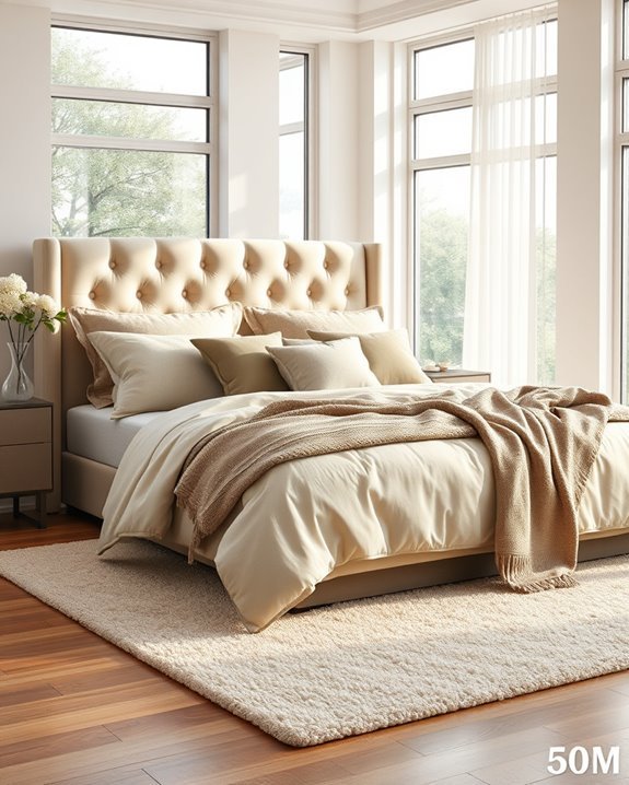 luxurious bedding and pillows