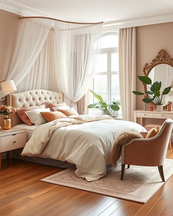 luxurious bedding and textures