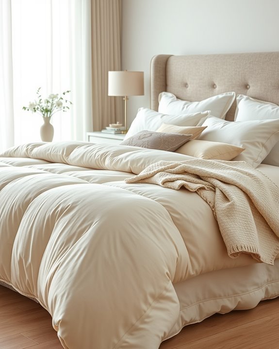 luxurious bedding enhances comfort