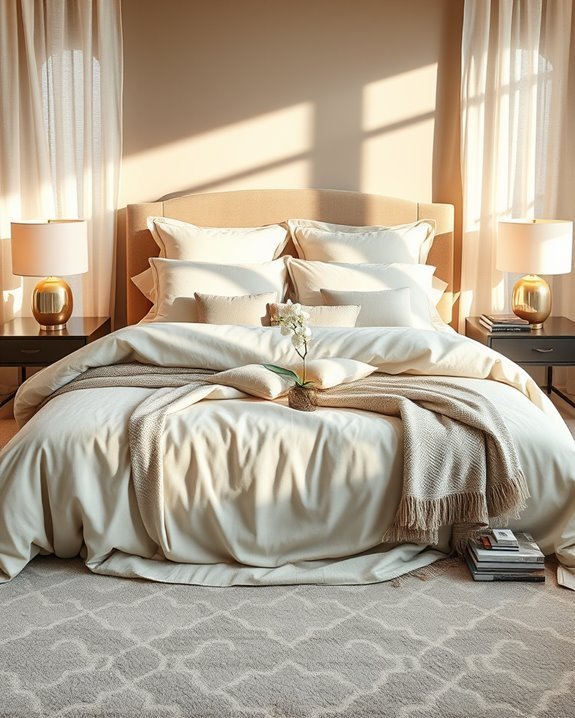 luxurious bedding enhances comfort