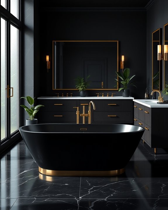 luxurious black and gold