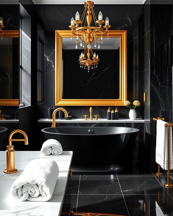 luxurious black and gold