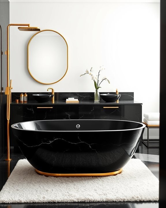 luxurious black and gold