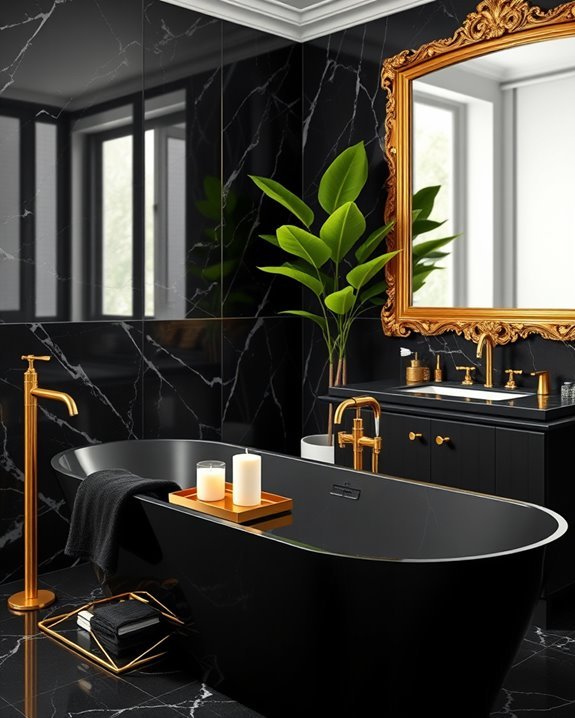 luxurious black gold accessories