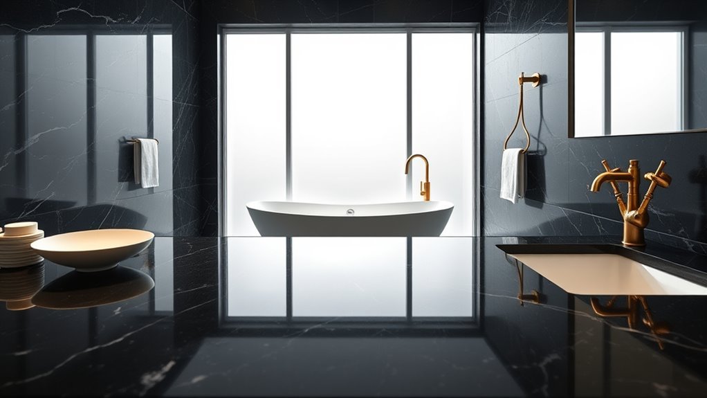 luxurious black granite bathrooms