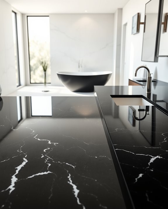 luxurious black granite elegance