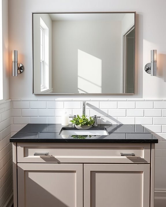 luxurious black granite vanities