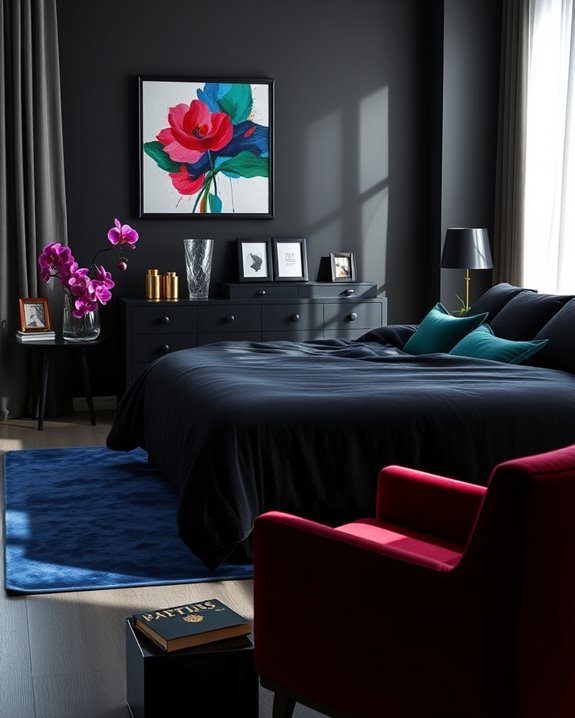 luxurious black jewel tones