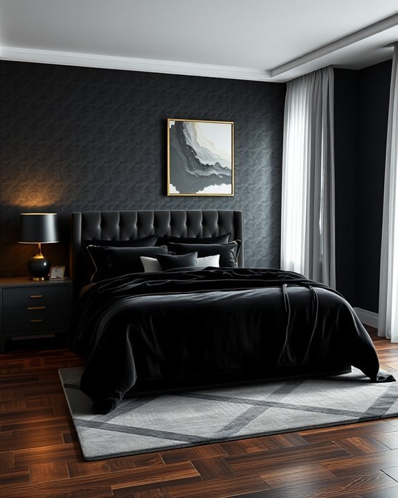 luxurious black textured wallpaper