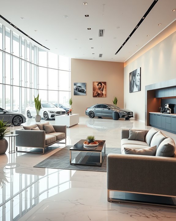 luxurious comfortable waiting areas