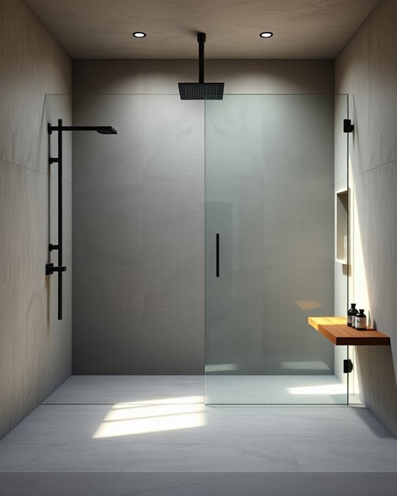 luxurious concrete shower retreat