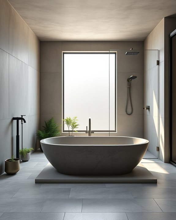 luxurious concrete spa features