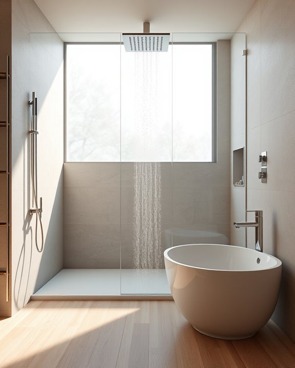 luxurious contemporary rain showers