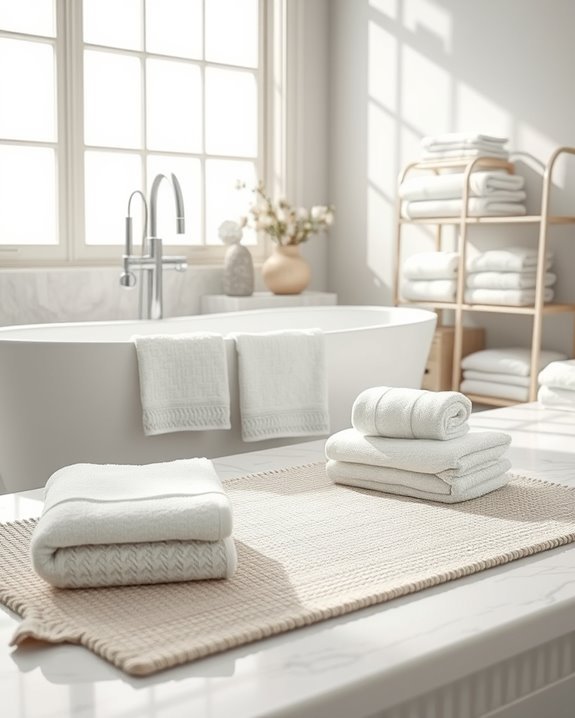 luxurious coordinated bath linens
