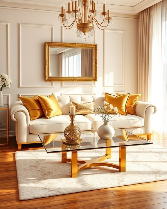 luxurious cream and gold d cor