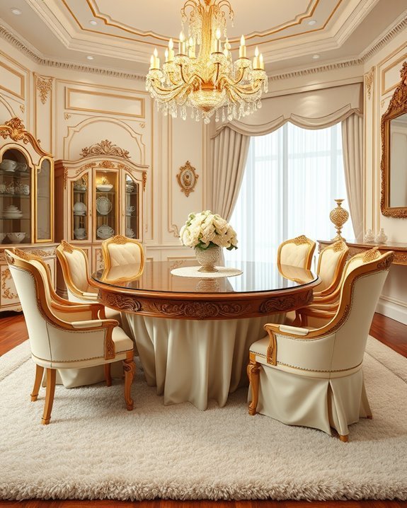 luxurious cream and gold