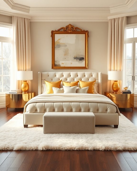 luxurious cream and gold