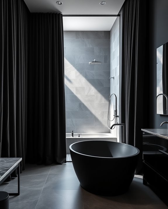 luxurious dark velvet drapes