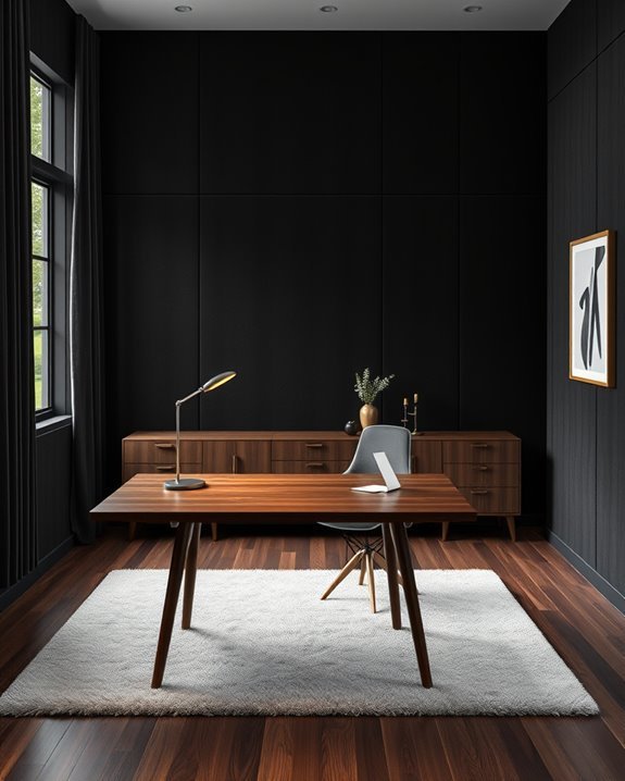 luxurious dark velvet panels