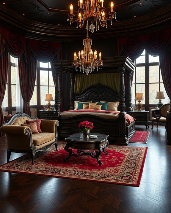 luxurious dark wood flooring