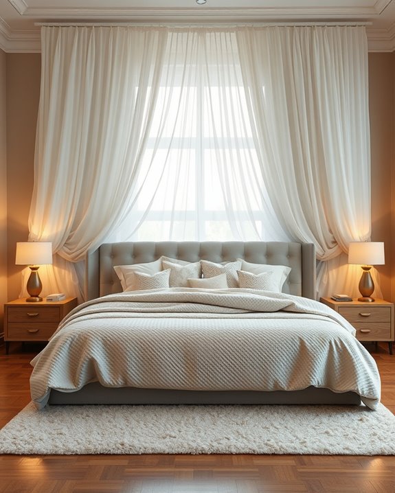 luxurious draped bed styling