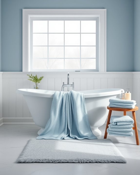 luxurious dusty blue textiles