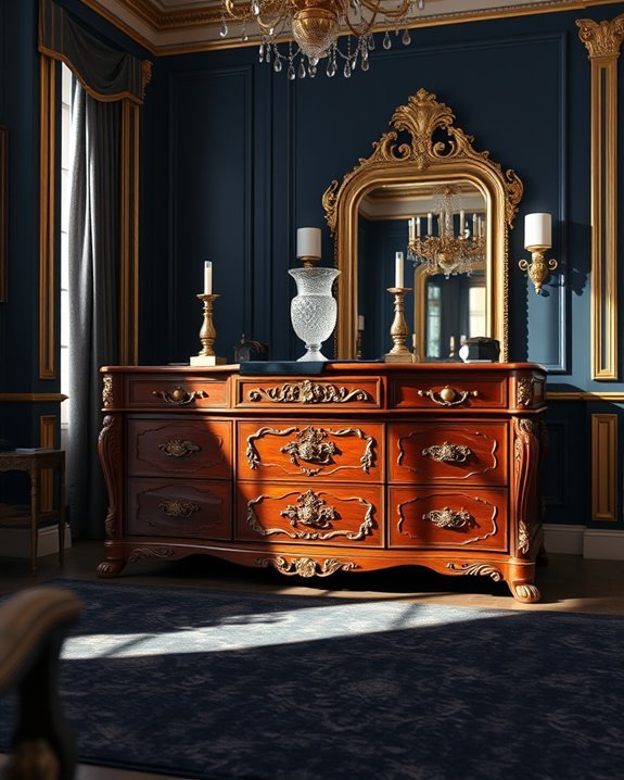 luxurious elegant dresser decor