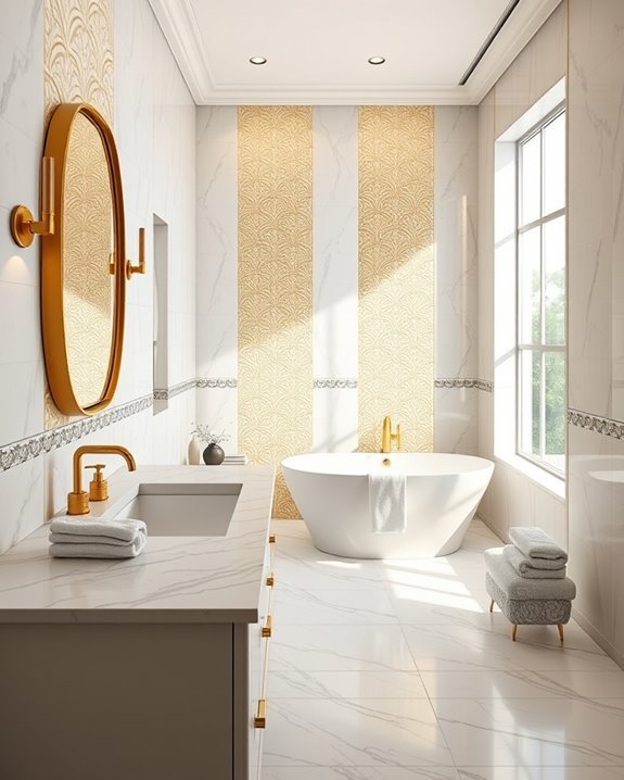 luxurious gold accent walls