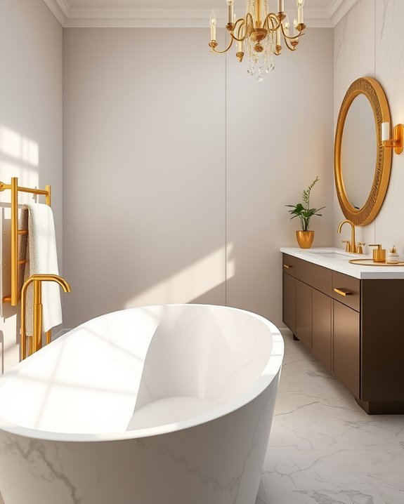 luxurious gold and marble