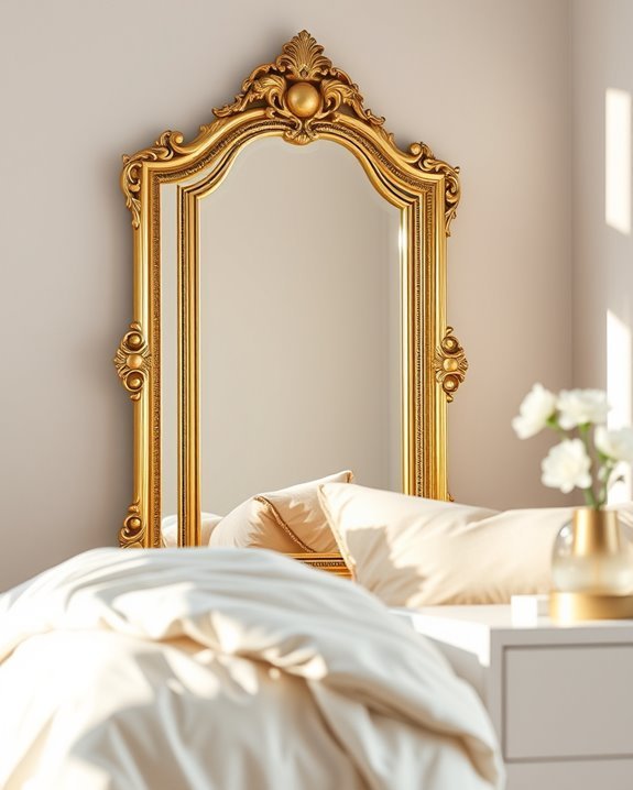 luxurious gold frame accents