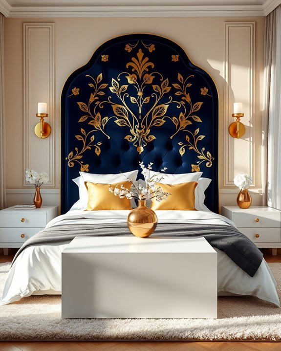 luxurious gold wall accents