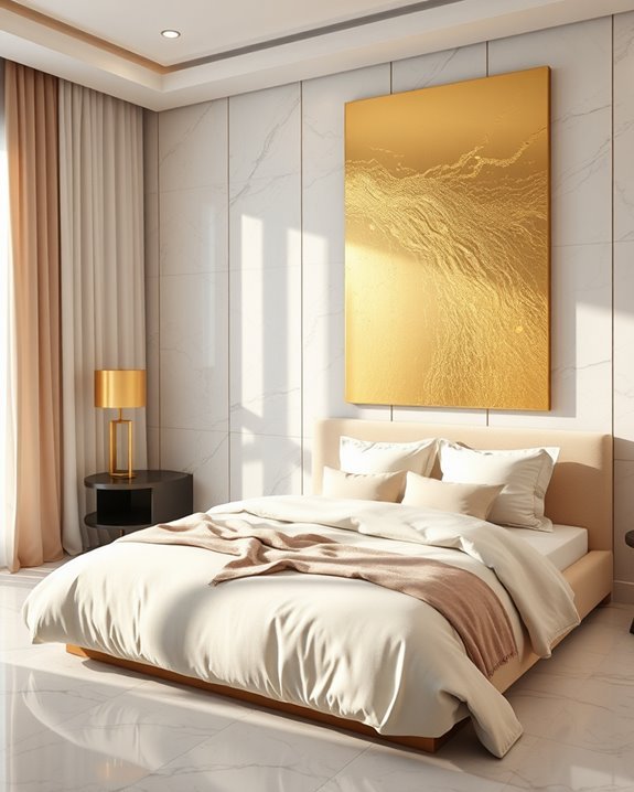 luxurious gold wall art