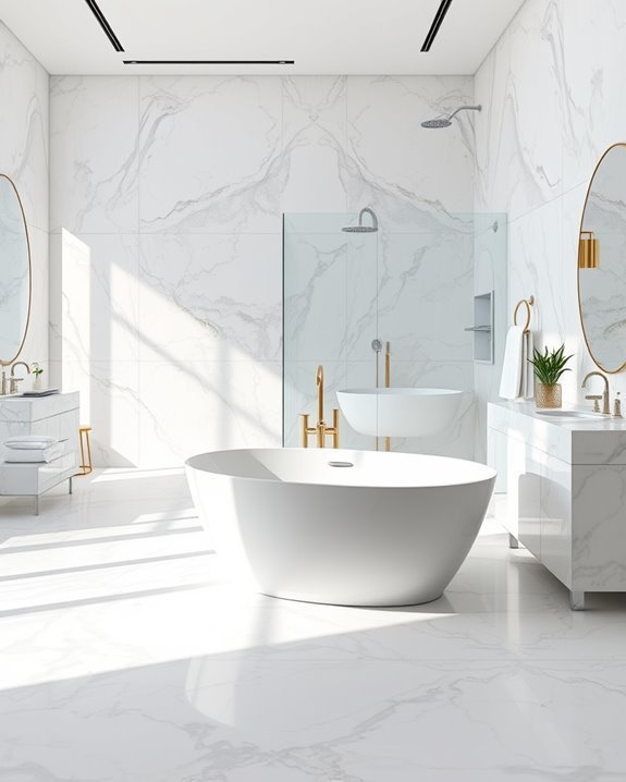 luxurious marble bathroom design