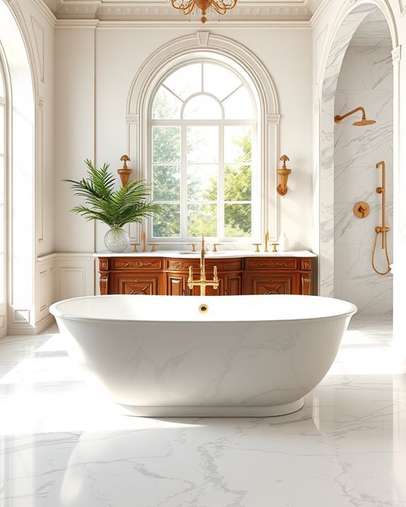 luxurious marble bathroom elegance