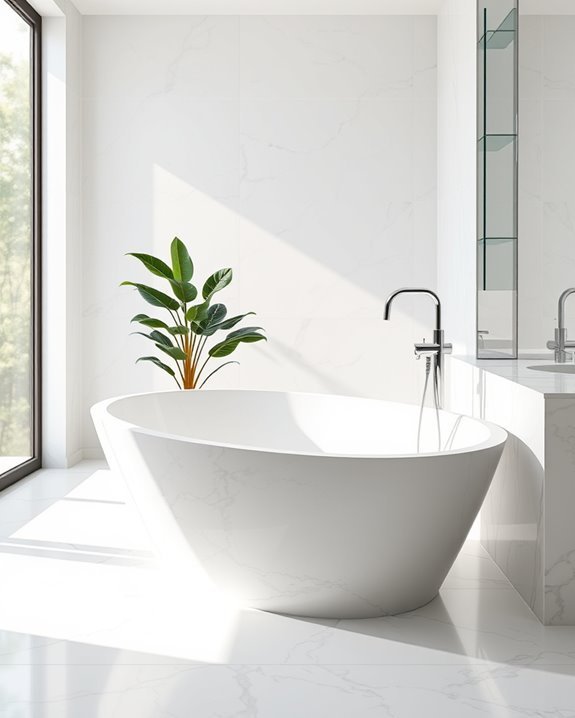 luxurious marble bathtub sanctuary