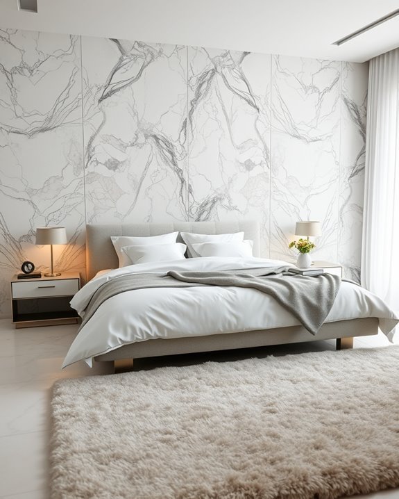 luxurious marble effect wallpaper