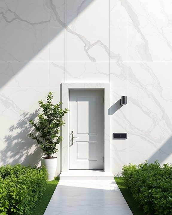 luxurious marble exterior finishes