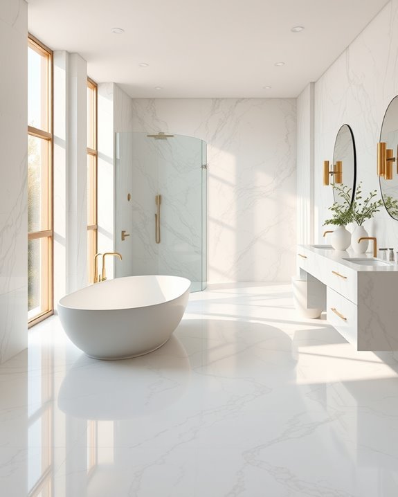 luxurious open marble bathrooms