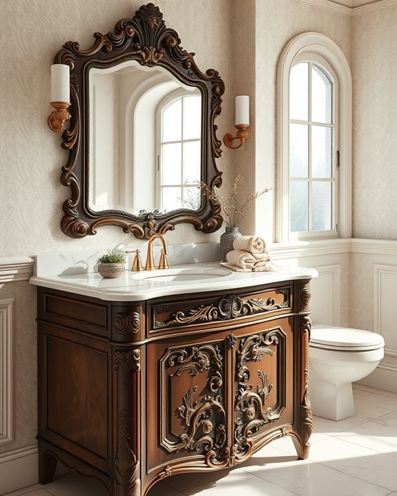luxurious ornate bathroom vanities